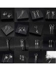 SOHOT Hot Dangle długi Tassel Unisex Hoop kolczyki Punk biżuteria metalowa Brincos kolor srebrny gwiazda krzyż wisiorek przesadz