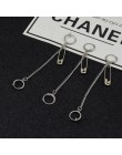 SOHOT Hot Dangle długi Tassel Unisex Hoop kolczyki Punk biżuteria metalowa Brincos kolor srebrny gwiazda krzyż wisiorek przesadz