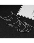 SOHOT Hot Dangle długi Tassel Unisex Hoop kolczyki Punk biżuteria metalowa Brincos kolor srebrny gwiazda krzyż wisiorek przesadz