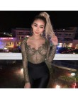 Kryptograficzne seksowne koronkowe prześwitujące z haftem kobiece body modna, patchworka z długim rękawem Teddy 2019 nowe ubrani