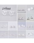 925 Sterling srebrna igła kobiety biżuteria moda Brincos Chic stadniny kolczyki dla szkoły dziewczyny dzieci Lady prezent pendie