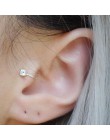 Najwyższa jakość 6MM AAA Cezch cyrkon srebrny wypełniony kolczyk tragus dla kobiet Non klips kolczyk Punk Ear Cuff 2018 Brincos