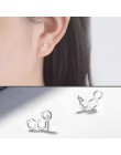 925 Sterling srebrna igła kobiety biżuteria moda Brincos Chic stadniny kolczyki dla szkoły dziewczyny dzieci Lady prezent pendie
