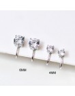 Najwyższa jakość 6MM AAA Cezch cyrkon srebrny wypełniony kolczyk tragus dla kobiet Non klips kolczyk Punk Ear Cuff 2018 Brincos