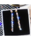 2019 New Fashion Arrival kryształowe klasyczne geometryczne długie zwisające kolczyki dangle dla kobiety damska biżuteria koreań