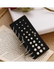 Minimalistyczne mieszane małe kolczyki zestaw moda Rhinestone perła geometryczna kwiat serce gwiazda stadniny kolczyki dla kobie
