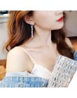 2019 New Fashion Arrival kryształowe klasyczne geometryczne długie zwisające kolczyki dangle dla kobiety damska biżuteria koreań