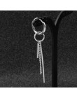SOHOT Hot Dangle długi Tassel Unisex Hoop kolczyki Punk biżuteria metalowa Brincos kolor srebrny gwiazda krzyż wisiorek przesadz
