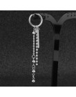 SOHOT Hot Dangle długi Tassel Unisex Hoop kolczyki Punk biżuteria metalowa Brincos kolor srebrny gwiazda krzyż wisiorek przesadz