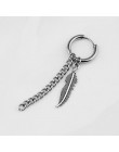 SOHOT Hot Dangle długi Tassel Unisex Hoop kolczyki Punk biżuteria metalowa Brincos kolor srebrny gwiazda krzyż wisiorek przesadz