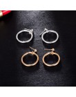 Moda Mały Metal Ball Wypadania Kolczyki Biżuteria Punk Style Złoty Sliver Kolor Okrągły Koło Dangle Kolczyki Najlepszy Prezent d