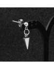 SOHOT Hot Dangle długi Tassel Unisex Hoop kolczyki Punk biżuteria metalowa Brincos kolor srebrny gwiazda krzyż wisiorek przesadz