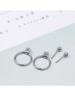 Moda Mały Metal Ball Wypadania Kolczyki Biżuteria Punk Style Złoty Sliver Kolor Okrągły Koło Dangle Kolczyki Najlepszy Prezent d
