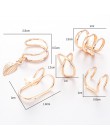 2019 moda 5 sztuk/zestaw nausznica złoty liść klipsy Ear Cuff dla kobiet Earcuff bez przekłuwania uszu fałszywe kolczyki na chrz