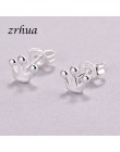 925 Sterling srebrna igła kobiety biżuteria moda Brincos Chic stadniny kolczyki dla szkoły dziewczyny dzieci Lady prezent pendie