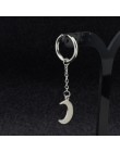 SOHOT Hot Dangle długi Tassel Unisex Hoop kolczyki Punk biżuteria metalowa Brincos kolor srebrny gwiazda krzyż wisiorek przesadz