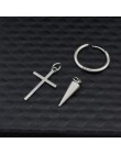 SOHOT Hot Dangle długi Tassel Unisex Hoop kolczyki Punk biżuteria metalowa Brincos kolor srebrny gwiazda krzyż wisiorek przesadz