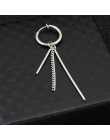 SOHOT Hot Dangle długi Tassel Unisex Hoop kolczyki Punk biżuteria metalowa Brincos kolor srebrny gwiazda krzyż wisiorek przesadz