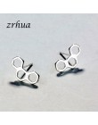 925 Sterling srebrna igła kobiety biżuteria moda Brincos Chic stadniny kolczyki dla szkoły dziewczyny dzieci Lady prezent pendie