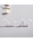 925 Sterling srebrna igła kobiety biżuteria moda Brincos Chic stadniny kolczyki dla szkoły dziewczyny dzieci Lady prezent pendie