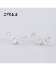 925 Sterling srebrna igła kobiety biżuteria moda Brincos Chic stadniny kolczyki dla szkoły dziewczyny dzieci Lady prezent pendie