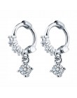 2019 nowy mały 925 Sterling Silver wiszące stadniny kolczyki dla kobiet gwiazda krzyż serce piłka kromka urok mały kolczyk na sz