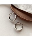 HUANZHI 2019 nowy minimalistyczny złoty metal duże koło geometryczne okrągłe duże kolczyki koła dla kobiet dziewczyna Wedding Pa