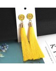 BICUX czarny kryształ kwiat Fringe kolczyki Earing geometryczne długie kolczyki z wiszącymi frędzlami dla kobiet 2019 biżuteria 