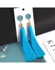 BICUX czarny kryształ kwiat Fringe kolczyki Earing geometryczne długie kolczyki z wiszącymi frędzlami dla kobiet 2019 biżuteria 