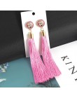 BICUX czarny kryształ kwiat Fringe kolczyki Earing geometryczne długie kolczyki z wiszącymi frędzlami dla kobiet 2019 biżuteria 