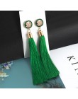 BICUX czarny kryształ kwiat Fringe kolczyki Earing geometryczne długie kolczyki z wiszącymi frędzlami dla kobiet 2019 biżuteria 