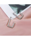 BICUX Vintage akrylowe kolczyki Drop dla kobiet 2019 biżuteria koreański metal geometryczne złote zawieszki zwisają kolczyk