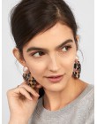 ZA 2019 gorąca sprzedaż żywica akrylowa Leopard dynda kolczyki dla kobiet moda szylkret geometria Acetate kolczyki zestaw Brinco