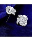 925 Sterling Silver Crystal stadniny kolczyki dla kobiet moda luksusowy kwadratowe cyrkonie betonowa kolczyk ślubny akcesoria do