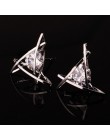 Kolczyki damskie 2019 europa i nowa biżuteria geometryczne hollow square triangle cyrkon kolczyki moda biżuteria bankietowa