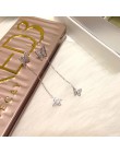XIYANIKE 925 srebro motyl kryształowe kolczyki dla kobiet olśniewający Micro CZ cyrkon kolczyk prezent na boże narodzenie Bijoux