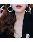 2020 New Arrival Metal hiperbola okrągły kryształ earing kobiety dynda kolczyki moda kobieta koreański proste biżuteria koło kol