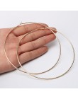 BLIJERY przesadzone 12cm Super duże kolczyki koła gładkie duże koło kolczyki dla kobiet oświadczenie biżuteria Boucles d'oreille