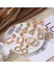 VKME fashion geometryczne różowe złote zawieszki kolczyki modelki nowe Brincos hollow metalowe magiczne kolczyki biżuteria świąt