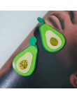 Donarsei osobowość geometryczny statek kosmiczny Alien UFO akrylowe kolczyki dla kobiet śliczne awokado spadek kolczyki ostrze k