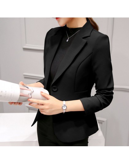 2020 damska marynarka różowa z długim rękawem Blazers solidna jeden płaszcz z guzikami Slim Office damska kurtka bluzki damskie 