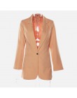 2020 moda jesień kobiety Slim blezer, kurtka praca kobiet urząd Lady czarne z kieszeniami ząbkowany Blazer Coat