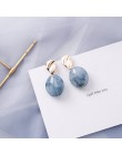 MENGJIQIAO 2019 gorąca sprzedaż 30 styl niebieski kolor moda eleganckie geometryczne Dangle kolczyki dla kobiet śliczne Pendient