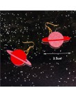 Donarsei osobowość geometryczny statek kosmiczny Alien UFO akrylowe kolczyki dla kobiet śliczne awokado spadek kolczyki ostrze k