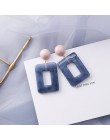 MENGJIQIAO 2019 gorąca sprzedaż 30 styl niebieski kolor moda eleganckie geometryczne Dangle kolczyki dla kobiet śliczne Pendient