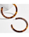ZA 2019 gorąca sprzedaż żywica akrylowa Leopard dynda kolczyki dla kobiet moda szylkret geometria Acetate kolczyki zestaw Brinco