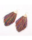 2019 vintage artystyczne etniczne wypadnij zwisają długa lina Fringe bawełniany pompon kolczyki Trendy sektor kolczyki dla kobie