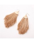 2019 vintage artystyczne etniczne wypadnij zwisają długa lina Fringe bawełniany pompon kolczyki Trendy sektor kolczyki dla kobie
