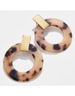 ZA 2019 gorąca sprzedaż żywica akrylowa Leopard dynda kolczyki dla kobiet moda szylkret geometria Acetate kolczyki zestaw Brinco