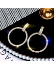 2020 New Arrival Metal hiperbola okrągły kryształ earing kobiety dynda kolczyki moda kobieta koreański proste biżuteria koło kol